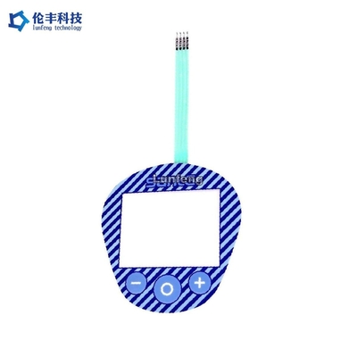 кнопочной панели переключателя мембраны тангажа 2.54mm окно LCD купола металла плоской тактильное