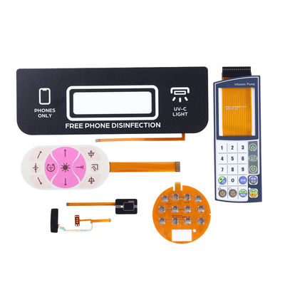 Специализированный ПЭТ мембранный переключатель фасада глянцевый для промышленности, автомобилестроения, медицины